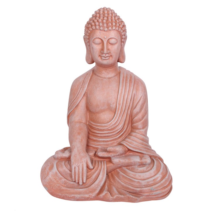 Terracotta Effect 52cm Sitting Garden Buddha Terracotta Effect 52cm Sitting Garden Buddha