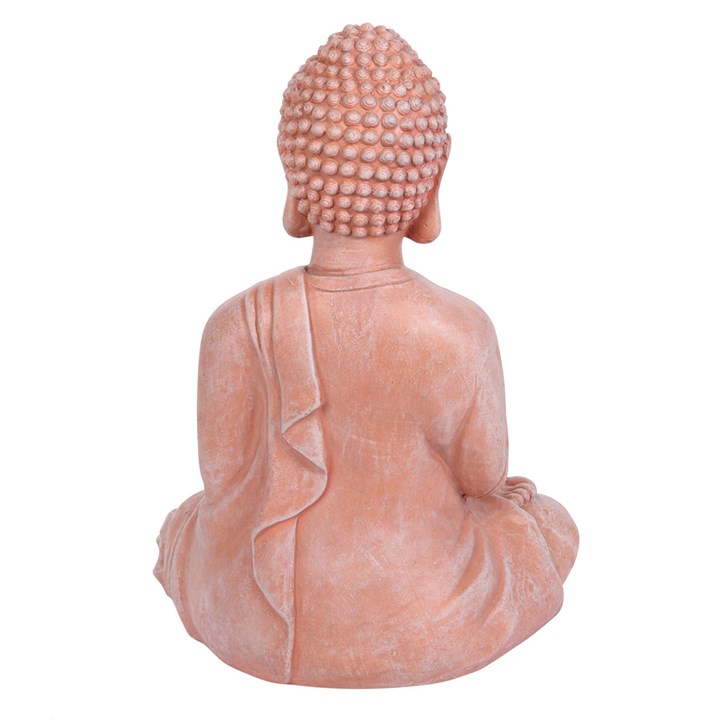 Terracotta Effect 52cm Sitting Garden Buddha Terracotta Effect 52cm Sitting Garden Buddha - Image 4