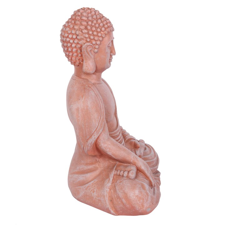 Terracotta Effect 52cm Sitting Garden Buddha Terracotta Effect 52cm Sitting Garden Buddha - Image 5