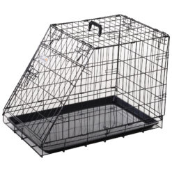 Metal Collapsible Car Dog Cage Transport Carrier Removable Tray 77 x 47 x 55cm Shipping furniture UK