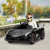 Lamborghini Veneno Licensed Electric Ride-on Car with Remote- Black Shipping furniture UK