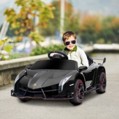 Lamborghini Veneno Licensed Electric Ride-on Car with Remote- Black Shipping furniture UK