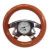 Miniature Clock Brown Car Steering Solid Brass Shipping furniture UK