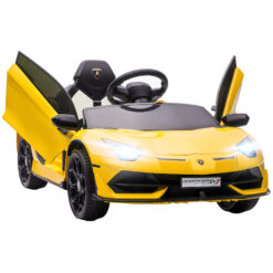 Lamborghini Aventador Licensed 12V Kids Electric Ride On Car - Yellow Shipping furniture UK