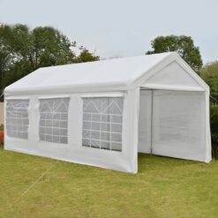 20 x 10  Car Tent Outdoor Car Canopy Shelter Water-Resistant Sidewall White Shipping furniture UK
