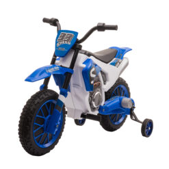 12V Kids Electric Motorbike Ride-On Motorcycle Training Wheels - Blue Shipping furniture UK