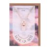 Rose Quartz Crystal Necklace Card Rose Quartz Crystal Necklace Card