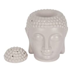 Alternative view of Large Grey Buddha Head Oil Burner