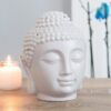 Large Grey Buddha Head Oil Burner