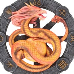 Alternative view of Litha Dragon Resin Wall Plaque by Anne Stokes