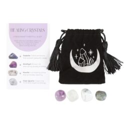 Alternative view of Stress Healing Crystal Set with Moon Trinket Dish