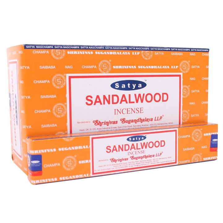 12 Packs of Sandalwood Incense Sticks by Satya 12 Packs of Sandalwood Incense Sticks by Satya