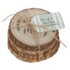 Set of 4 Printed Log Coasters
