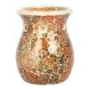 Large Brown Crackle Oil Burner Large Brown Crackle Oil Burner
