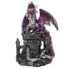 Purple Dragon on Castle Backflow Incense Burner Purple Dragon on Castle Backflow Incense Burner