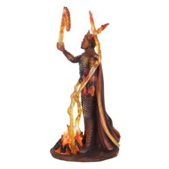 Alternative view of Fire Elemental Wizard Figurine by Anne Stokes