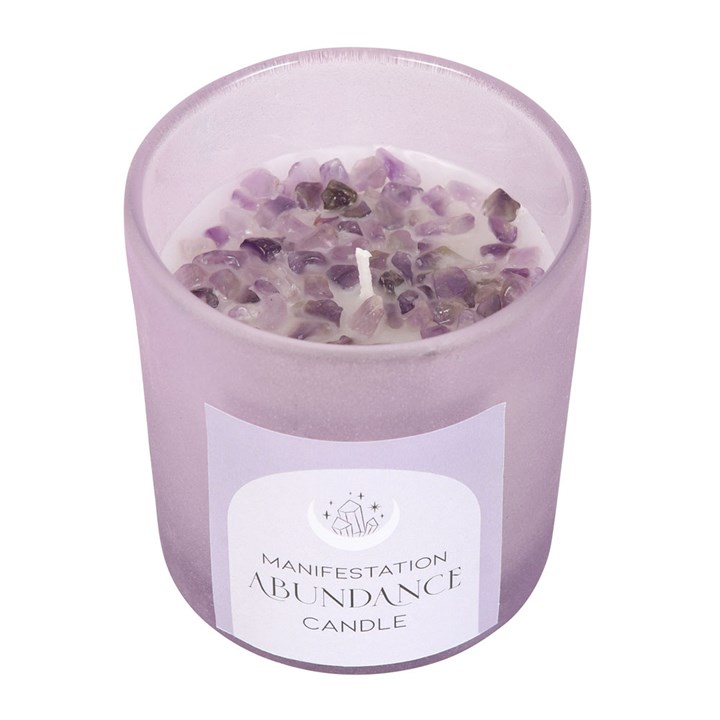 Abundance French Lavender Crystal Chip Candle Abundance French Lavender Crystal Chip Candle