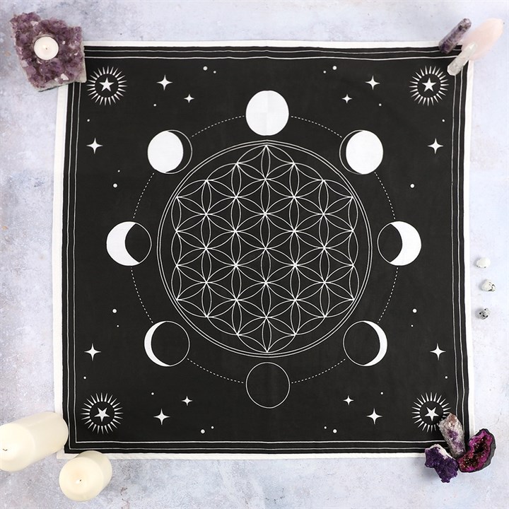 Moon Phase Crystal Grid Altar Cloth Moon Phase Crystal Grid Altar Cloth - Image 2