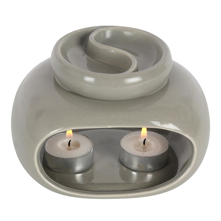 Grey Double Oil Burner Grey Double Oil Burner