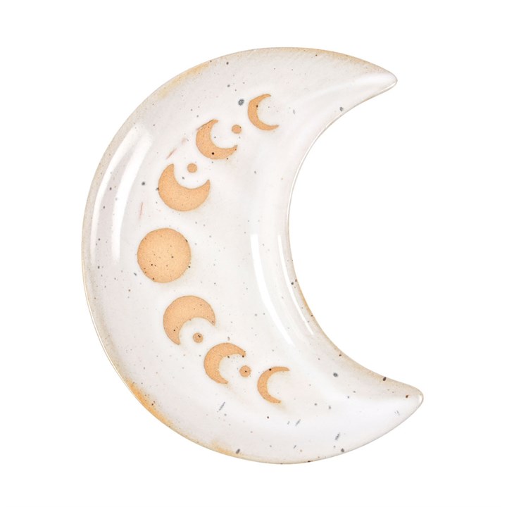 12cm Moon Phase Crescent Ceramic Trinket Tray 12cm Moon Phase Crescent Ceramic Trinket Tray