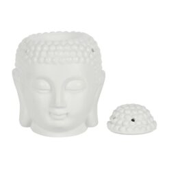 Alternative view of White Buddha Head Oil Burner