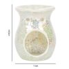 Large White Iridescent Crackle Oil Burner Large White Iridescent Crackle Oil Burner