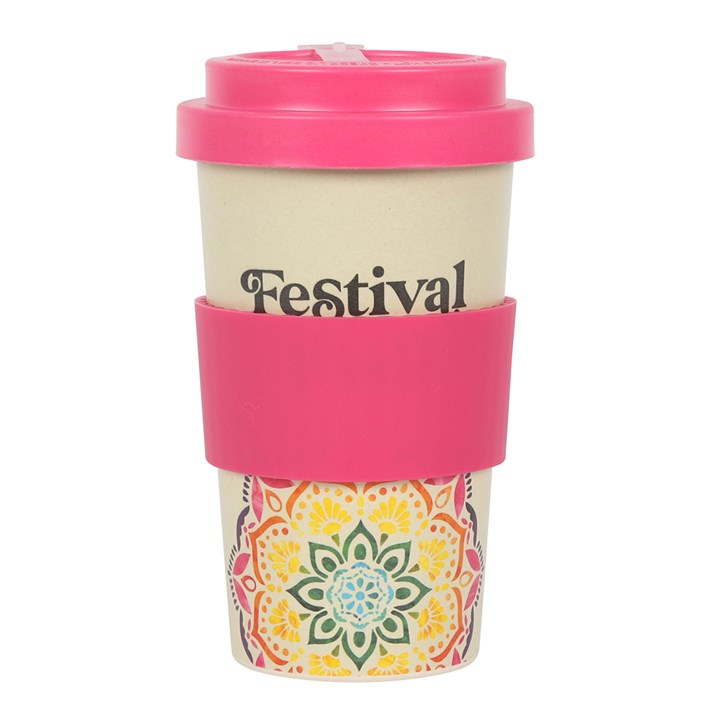 Festival Fuel Mandala Bamboo Eco Travel Mug Festival Fuel Mandala Bamboo Eco Travel Mug - Image 3