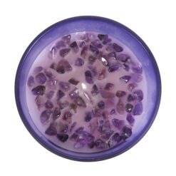 Alternative view of Third Eye Chakra Lavender Crystal Chip Candle