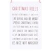 30cm Christmas Rules Metal Hanging Sign