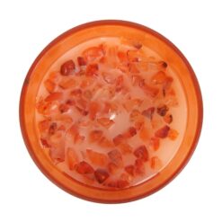 Alternative view of Sacral Chakra Orange Crystal Chip Candle
