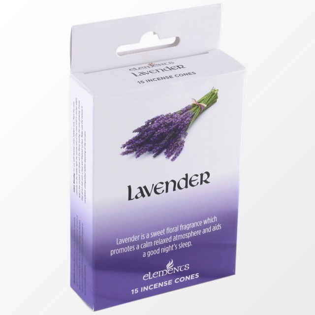 Set of 12 Packets of Elements Lavender Incense Cones Set of 12 Packets of Elements Lavender Incense Cones