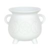 White Triple Moon Cauldron Oil Burner