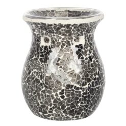 Alternative view of Large Gunmetal Grey Crackle Oil Burner