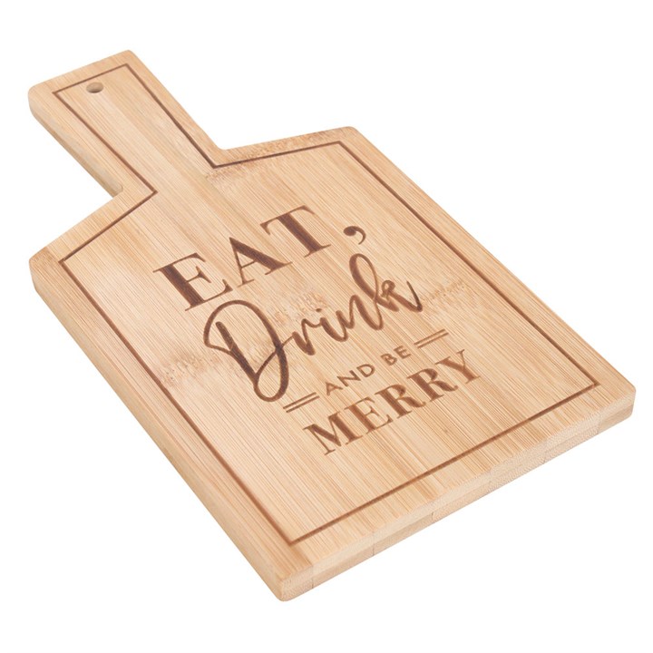 Eat, Drink and Be Merry Bamboo Serving Board Eat, Drink and Be Merry Bamboo Serving Board - Image 3