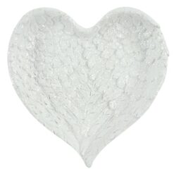 Alternative view of Glitter Heart Shaped Angel Wing Trinket Dish