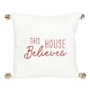 35cm This House Believes Cushion with Bells