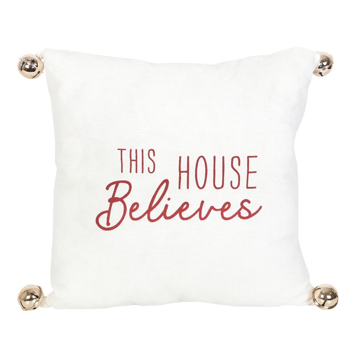 35cm This House Believes Cushion with Bells 35cm This House Believes Cushion with Bells