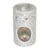 Silver Pillar Crackle Glass Oil Burner