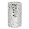 Silver Pillar Crackle Glass Oil Burner