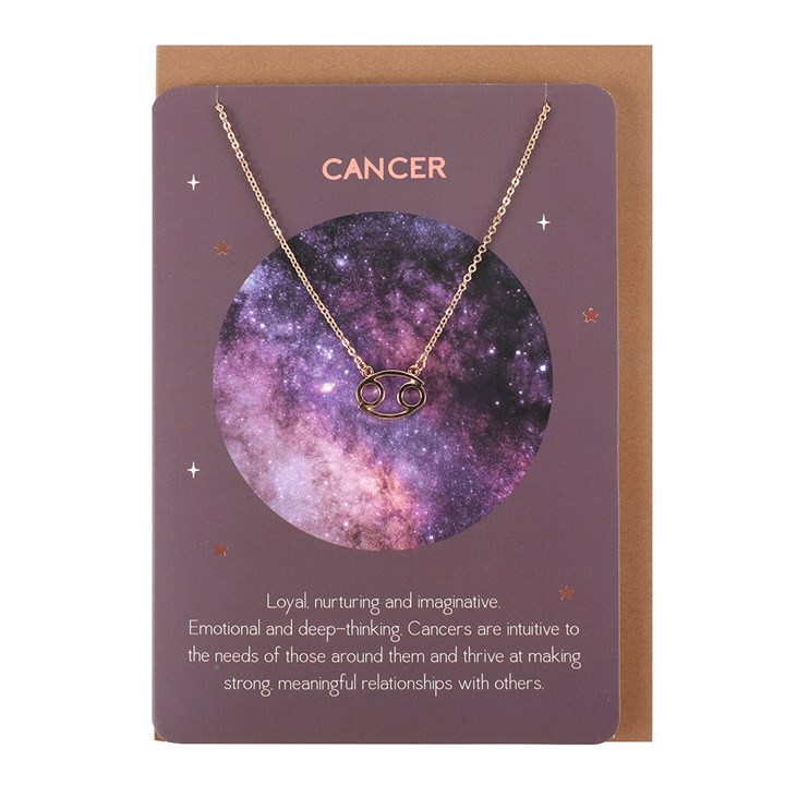 Cancer Zodiac Necklace Card Cancer Zodiac Necklace Card