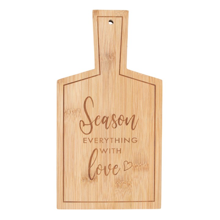 Season Everything with Love Bamboo Serving Board Season Everything with Love Bamboo Serving Board