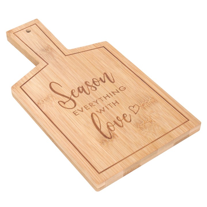 Season Everything with Love Bamboo Serving Board Season Everything with Love Bamboo Serving Board - Image 3