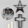 Black Framed Pentagram Mirror Black Framed Pentagram Mirror