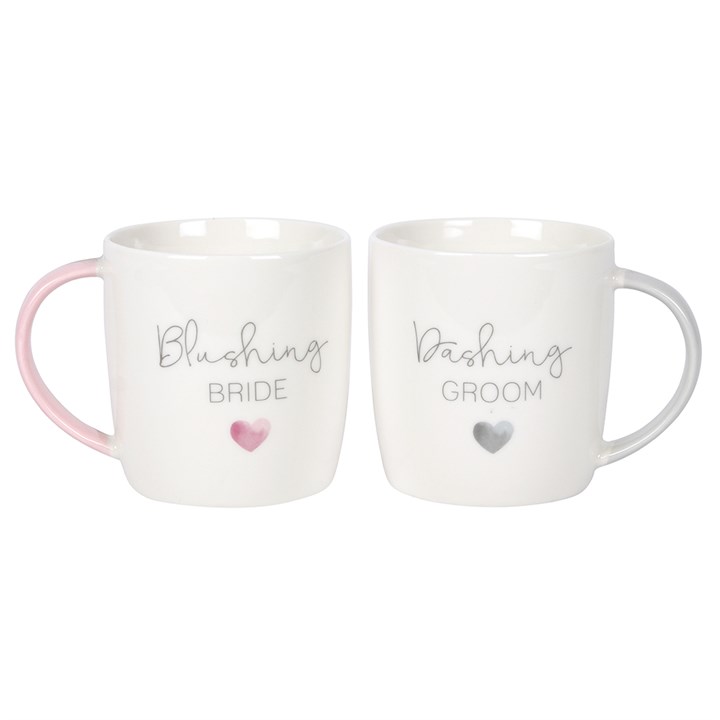 Blushing Bride Dashing Groom Ceramic Mug Set Blushing Bride Dashing Groom Ceramic Mug Set