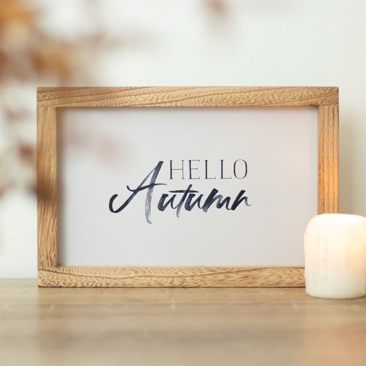 Hello Autumn Wooden Frame Sign Hello Autumn Wooden Frame Sign - Image 4