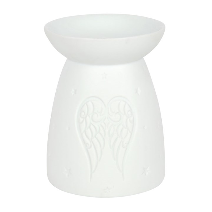 White Ceramic Angel Wings Oil Burner White Ceramic Angel Wings Oil Burner - Image 2