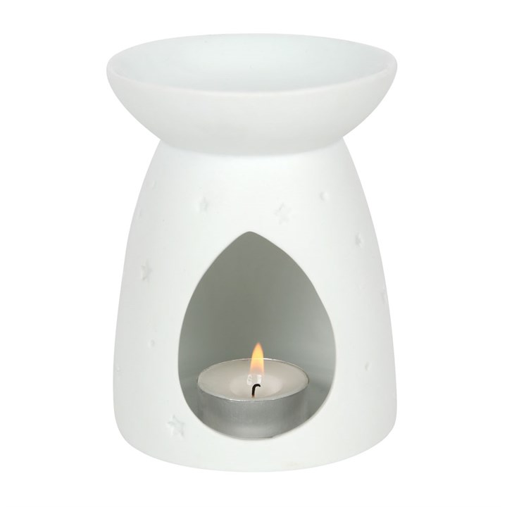 White Ceramic Angel Wings Oil Burner White Ceramic Angel Wings Oil Burner - Image 3