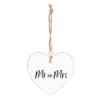 Mr and Mrs Hanging Heart Sentiment Sign