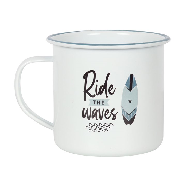 Ride The Waves Enamel Mug Ride The Waves Enamel Mug
