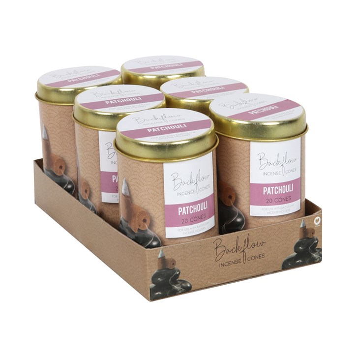 6 Tins of Elements Patchouli Jumbo Backflow Cones 6 Tins of Elements Patchouli Jumbo Backflow Cones